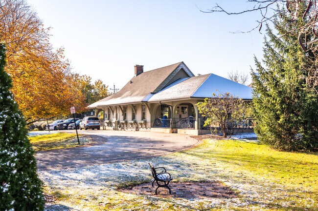 Residents looking to head into Chicago can hop on the Metra at the Golf stop.