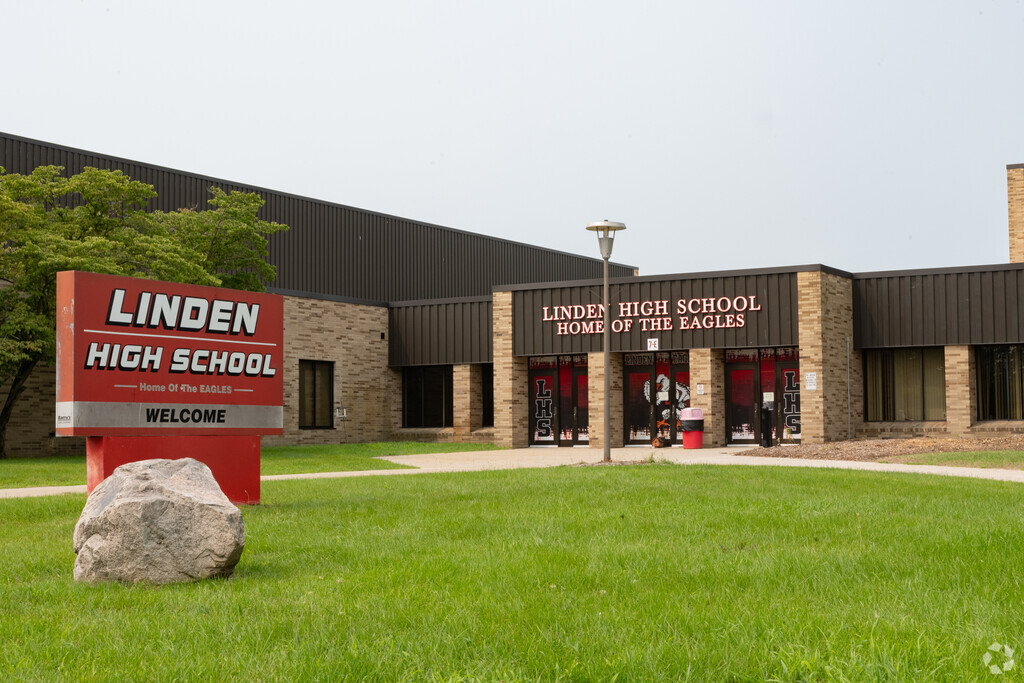 Linden High School building in Fenton.
