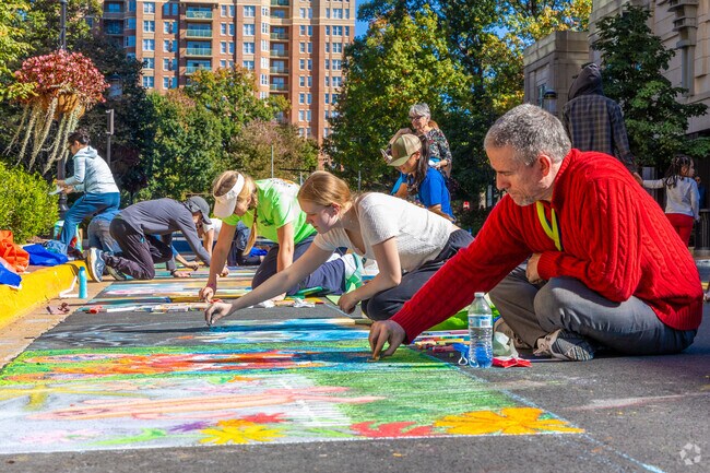 Everyone can participate in Chalk Fest in Reston, VA.