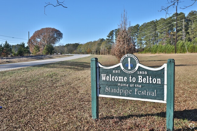 Belton is located about 40 minutes from Greenville in a rural part of SC.