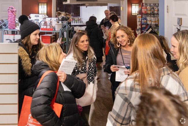 A variety of local businesses participate in Holidays on the Town in Downtown Palatine.