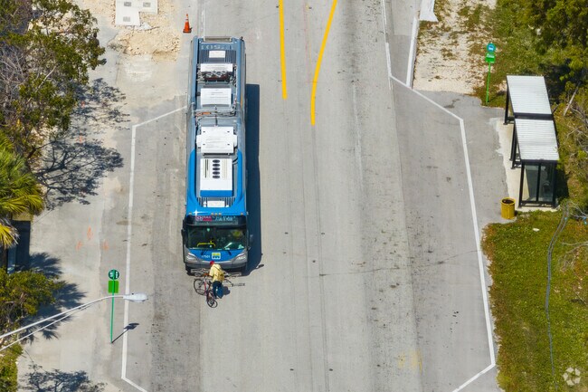 West Perrine is very bus friendly , including a busway parallel to US-1.