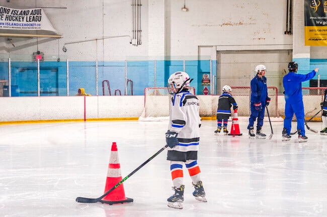 Work on your one-timers at Iceland Long Island Skating Rink in New Hyde Park.