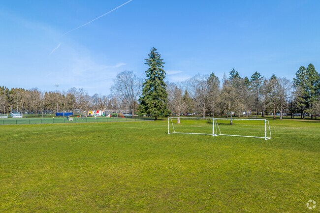 Score a goal with the soccer fields at Lents Park in the Lents neighborhood.
