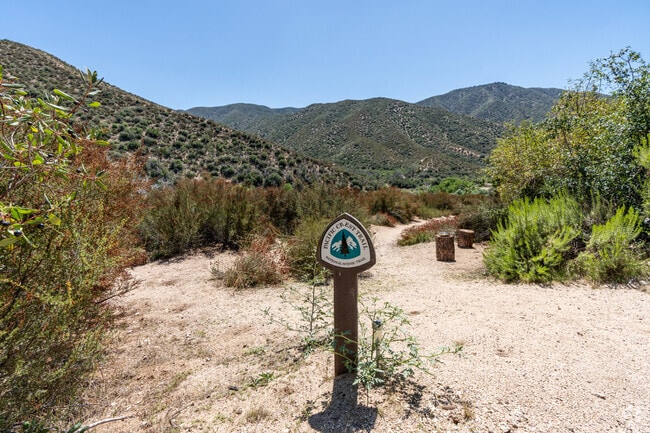 Pacific Crest Trail runs along the southern border of Lake Hughes.