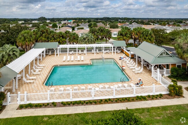 Residents of the Village of Tamarind Grove in The Villages enjoy their local neighborhood pool.