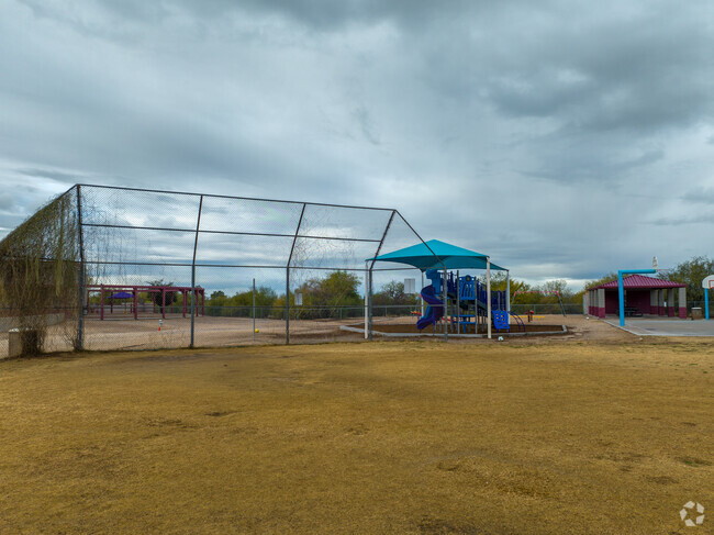 have fun at the baseball field at Tanque Verde Elementary School in Tucson, Arizona