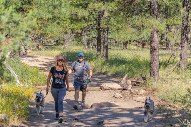 Mountain hikers can glimpse the rocky canyon slopes of Mount Elden near South Mountain.