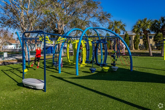Kids love running around the different play areas in Redington Beach town park.