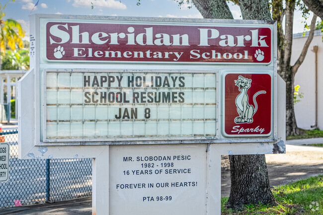 Sheridan Park Elementary School Signage.