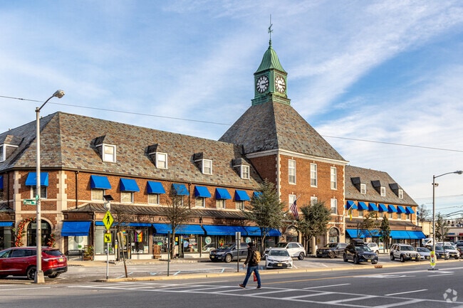 Radburn Plaza is a historic landmark in Fair Lawn, showcasing its innovative 1929 design.