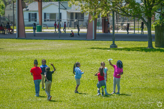 Cook Elementary School, located in Houston, provides children with opportunities to play.
