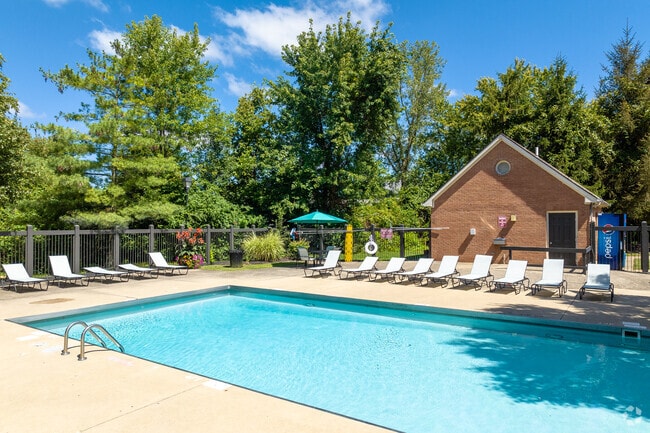 Millstream Village Apartments in Taylor Ridge feature a pool for tenants.