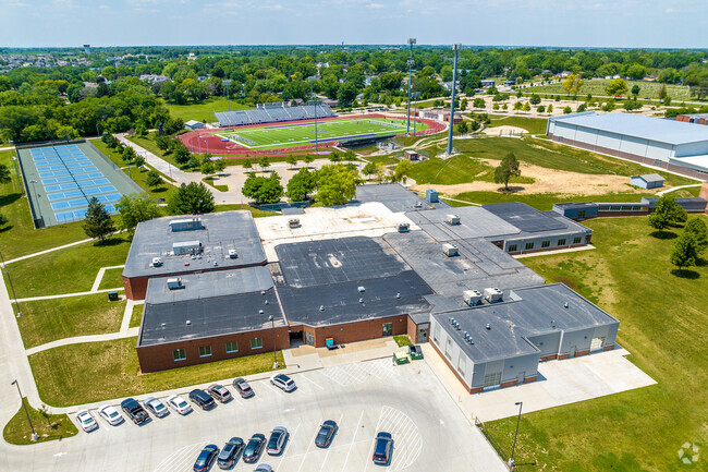 Norwalk Middle School students are surrounded by beautiful grounds and athletic facilities.