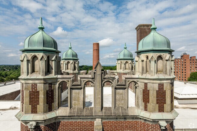 The architecture of Francis D Raub Middle School is uniquely Norman.