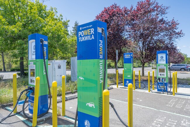 Charge your car at Power Tukwila charging station just 5 minutes from Allentown.