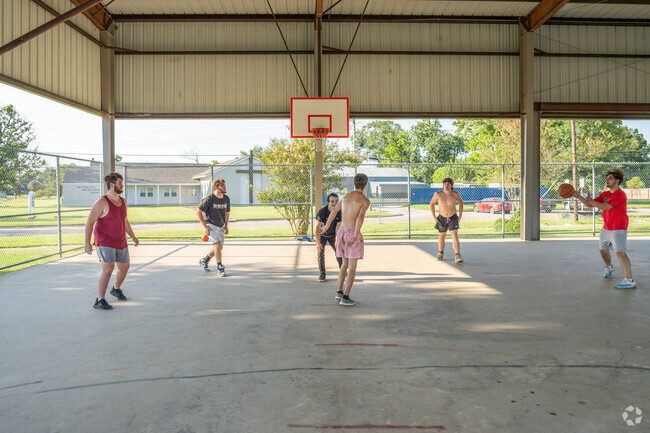 Residents of Maplewood shoot hoops every evening at the Center Circle Park courts.