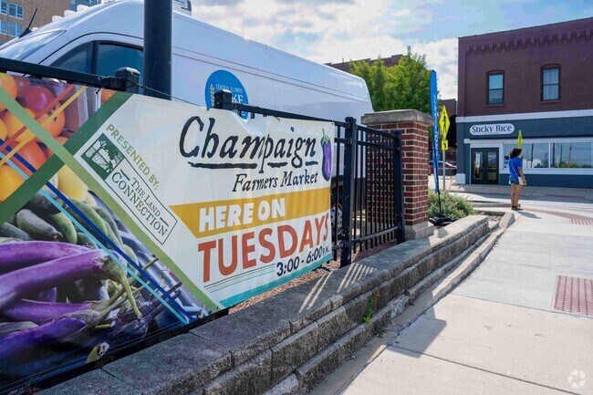 The Champaign Farmers Market happens near Pembroke Point area on Tuesday's during the summer.