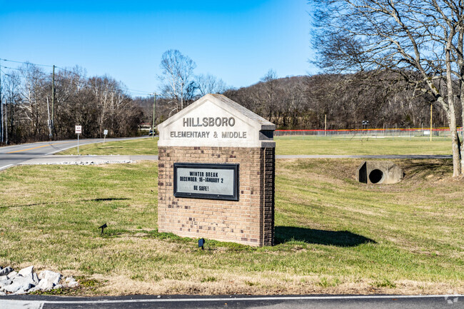 An entrance sign at Hillsboro Elementary/Middle School keeps students and parents updated daily.