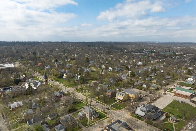 Aerial Perspective of Historic Residential District in Wyoming