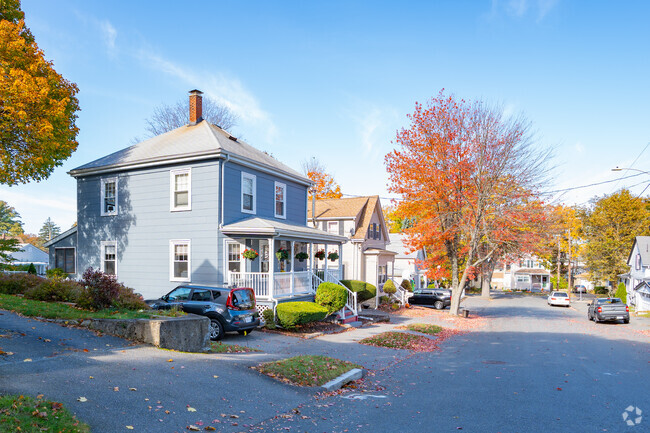 The streets of Lower Broadway are lined with healthy grass and trees.