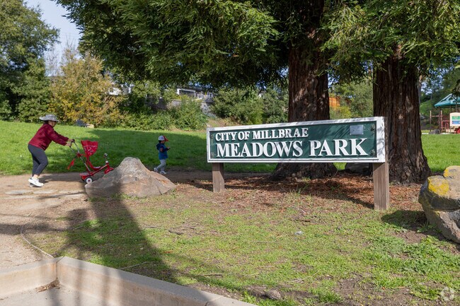 The Meadows Park in Millbrae provides a peaceful spot for families to enjoy nature.