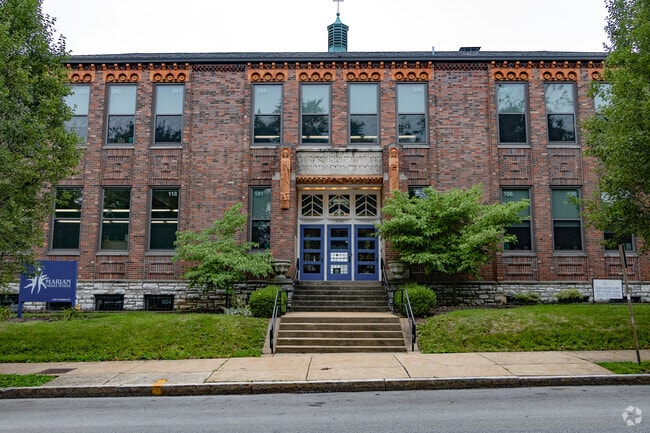 Marian Middle School front in Bevo Mill.