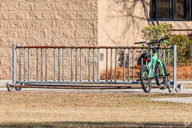 Students of Mount Holly Elementary who wish to bike can safely store it outside of the school.