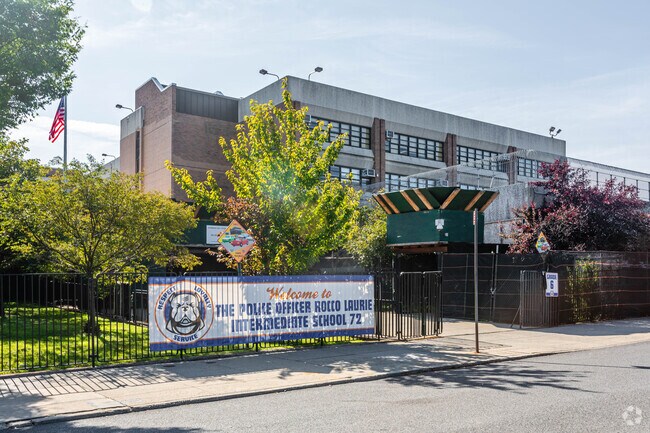 I.S. 72 middle school has an international studies program for Bulls Head kids.