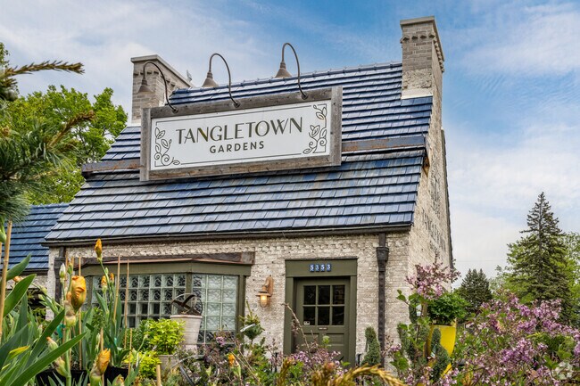 Tangletown Gardens is a community favorite with an iconic central building.