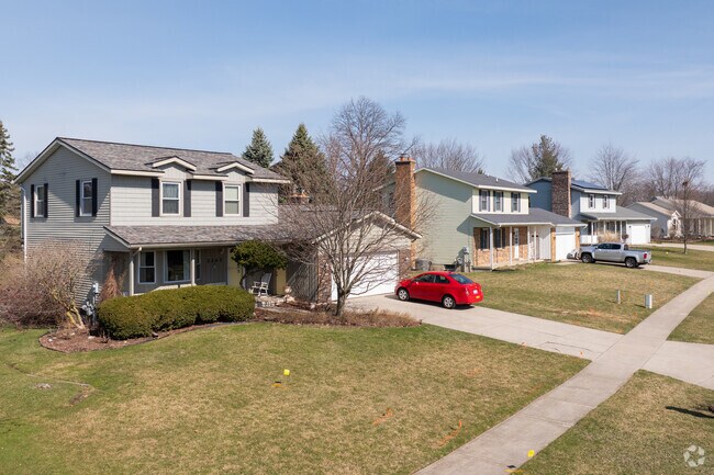 Front porches and large, manicured lawns with two-story homes are the norm in Princeton Estates.
