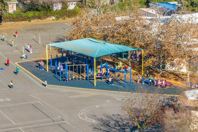 Your kids will love the playground at Pioneer Elementary School.