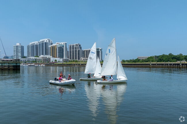 Shippan locals can sail out of the many nearby marinas alongside the bustling city of Stamford.
