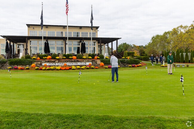 Four Oaks Country Club in Dracut has a putting green to get you warmed up before teeing off.