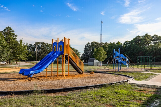 Children can use the playground at Simpsonville Elementary during recess.