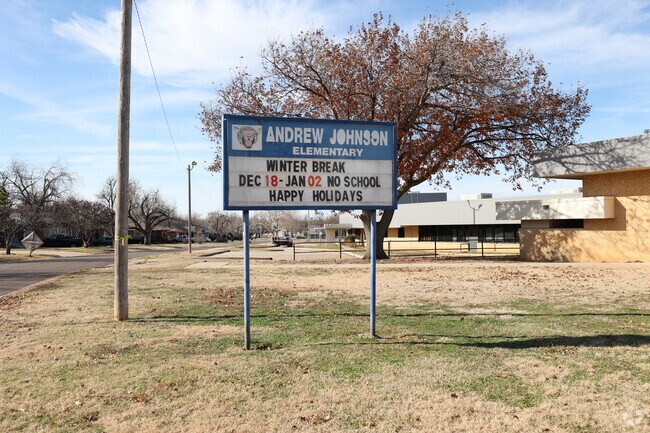 Johnson Elementary is within walking distance for many students.