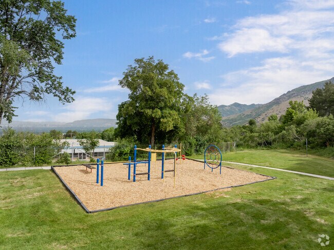 One of the playgrounds overlooking the Salt Lake Valley at Oakridge Elementary School.