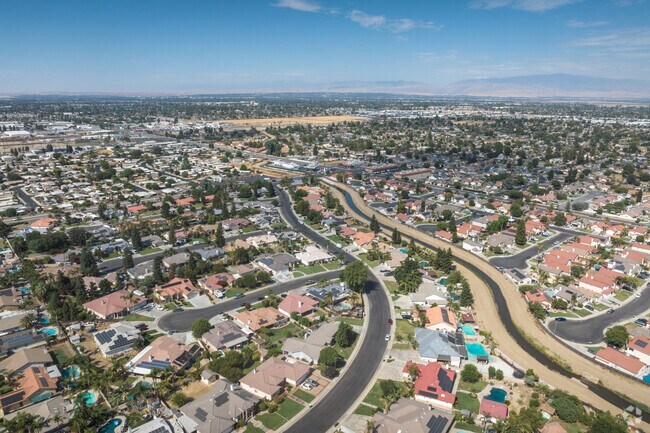 A view of The Seasons neighborhood seen from the air.
