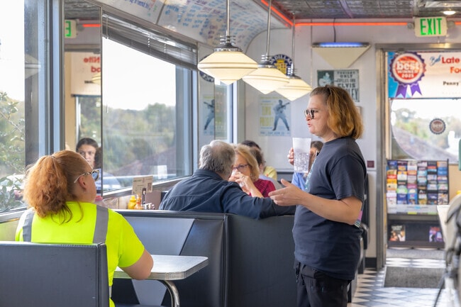 Penny’s Diner is known for its retro vibe and hearty meals.