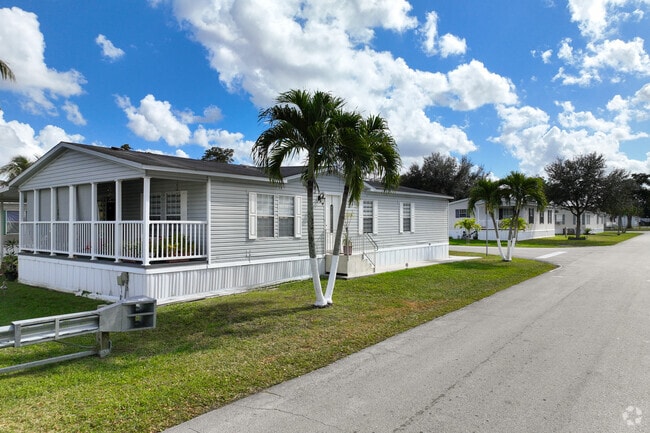 A manufactured home in Sunshine Village.