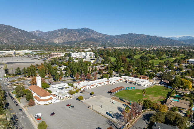 Holy Angels Elementary School parking lot and school lot.