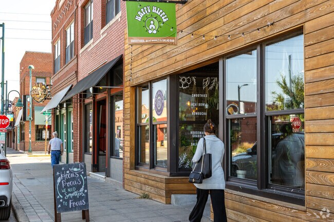 Happy Hippie offers a health bar, yoga studio and beauty salon.