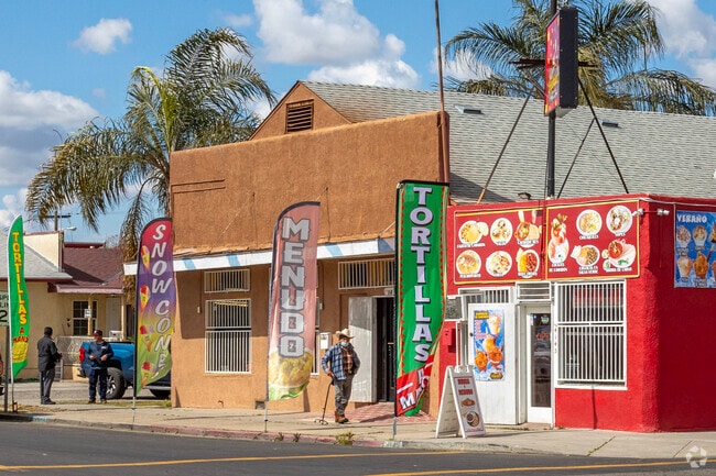 Many Mexican themed shops and eateries can be found along Jensen Ave in the Calwa area.
