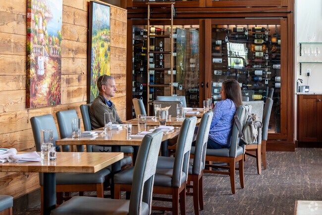 Enjoy a delicious dinner in the main dining room at The Pump House in Rock Hill.