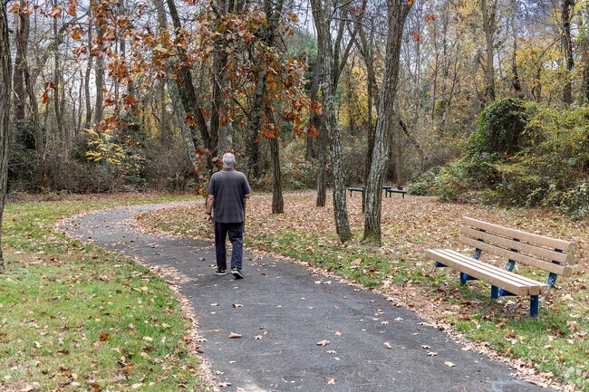 Get some exercise on the walking trail at Juliustown Park in Springfield.