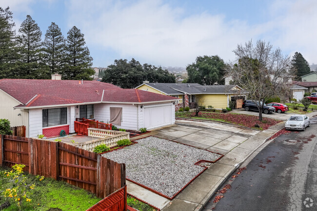 Ranch style homes decorate the streets in West Vallejo.