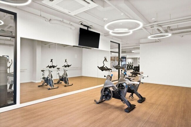 Studio space for spin and yoga