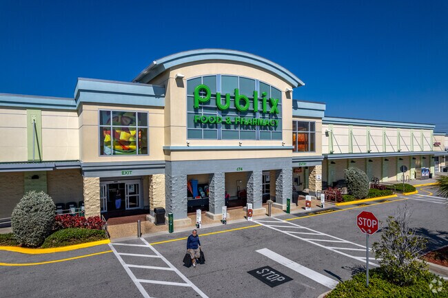 Publix is right over the bridge for your grocery needs.