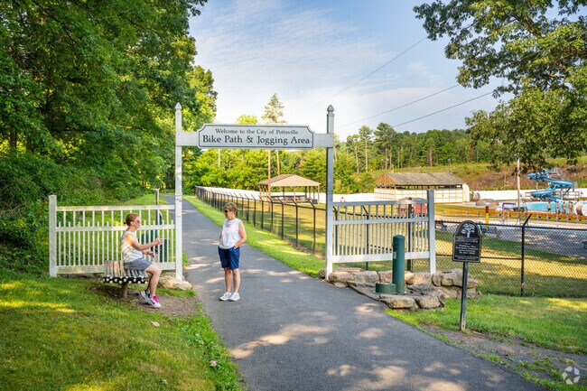 Take a jog or enjoy a walk along the path at the John F. Kennedy Recreation Complex in Pottsville.