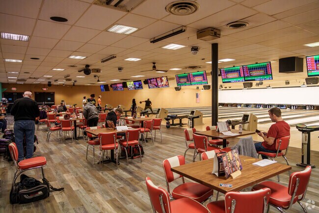 South Heidelberg folks gather at Berks Lanes to have some fun after a day's work.